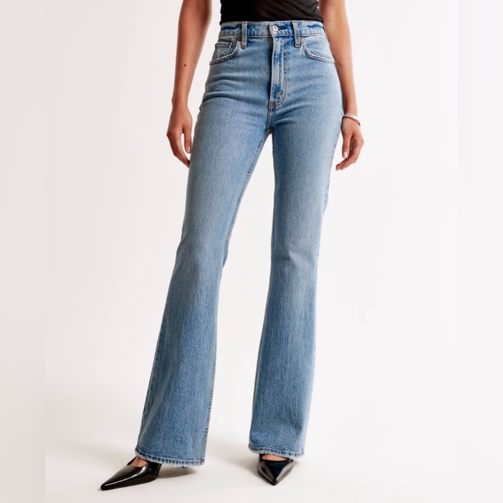 Abercrombie High Rise Vintage Flare Jean Medium Wash 23/000